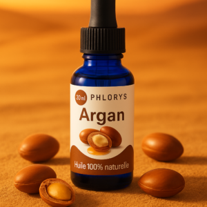 زيت أرغان بكر طبيعي 100% من Phlorys – ترطيب البشرة وتغذية الشعر
