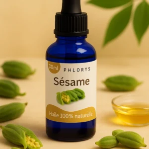 Huile de Sésame 30 ml – 100% pure et pressée à froid | PHLORYS