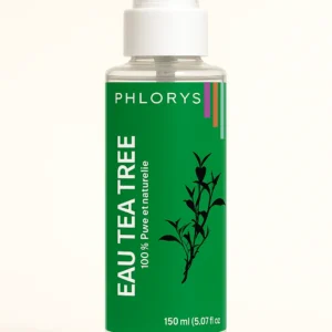 Eau florale de Tea Tree naturelle 150 ml Phlorys – purifiante, régulatrice et apaisante pour peaux grasses et à imperfections