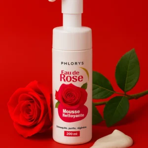 Mousse Nettoyante à l’Eau de Rose PHLORYS 200 ml